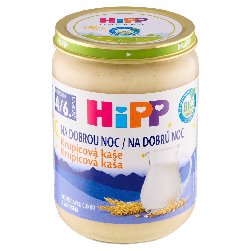obrázok 1 z HiPP Bio krupicová kaša mliečna na dobrú noc 190 g