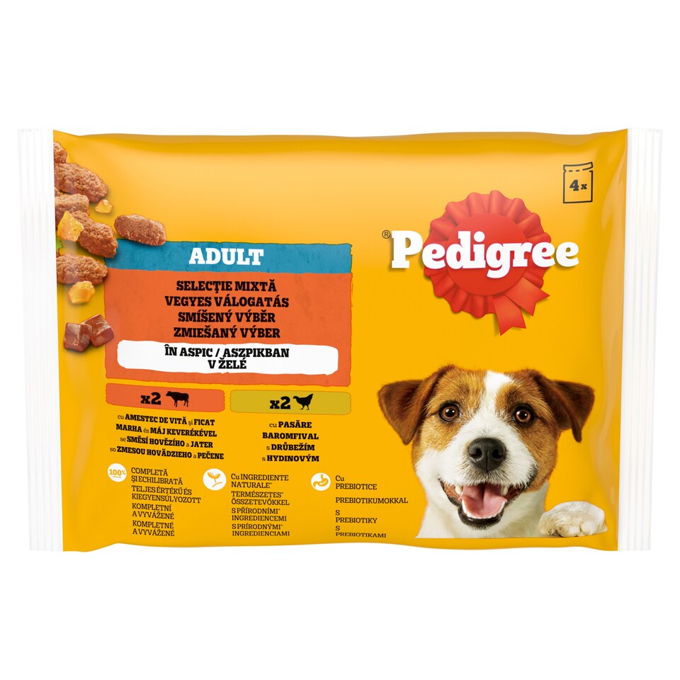 Pedigree Adult zmiešaný výber v želé 4 x 100 g (400 g)