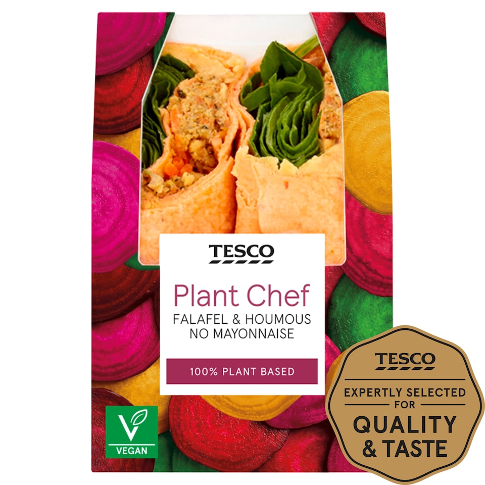 Tesco Plant Chef Falafel Houmous Wrap