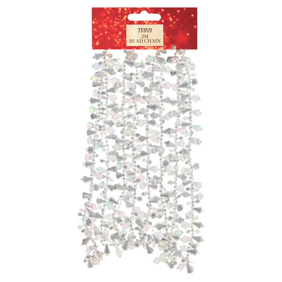 Tesco White Jewel Bead Chain 2M