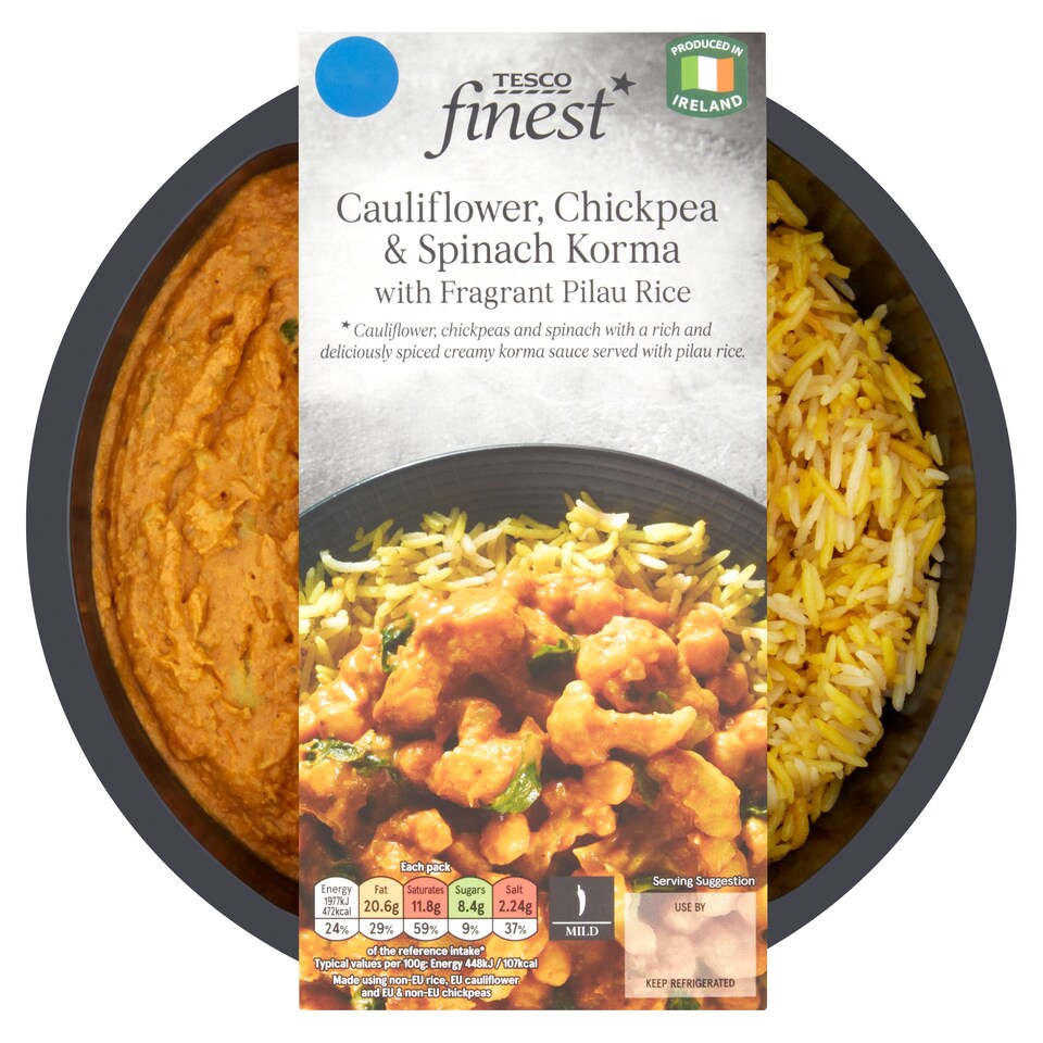 Tesco Finest* Cauli, Chickpea And Spinach Pilau Rice 450G
