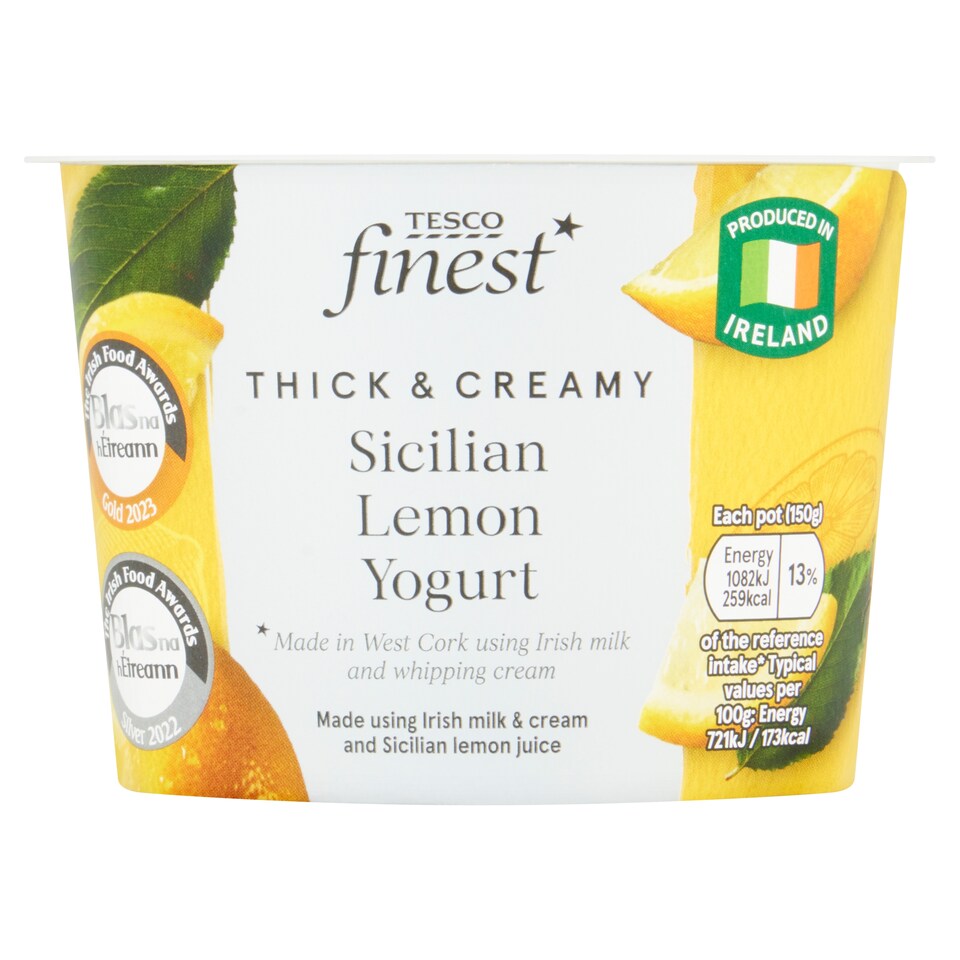 Tesco Finest Sicilian Lemon Yogurt 150g