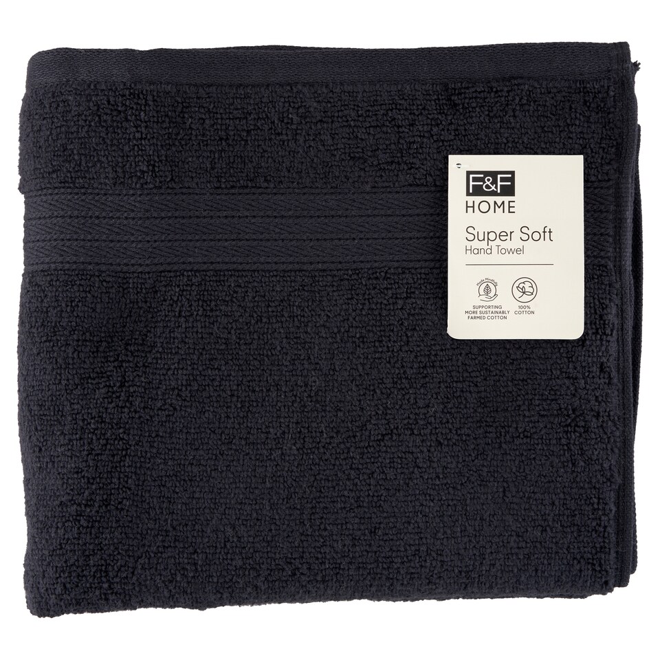 F&F Home Black Supersoft ručník 50 cm x 90 cm