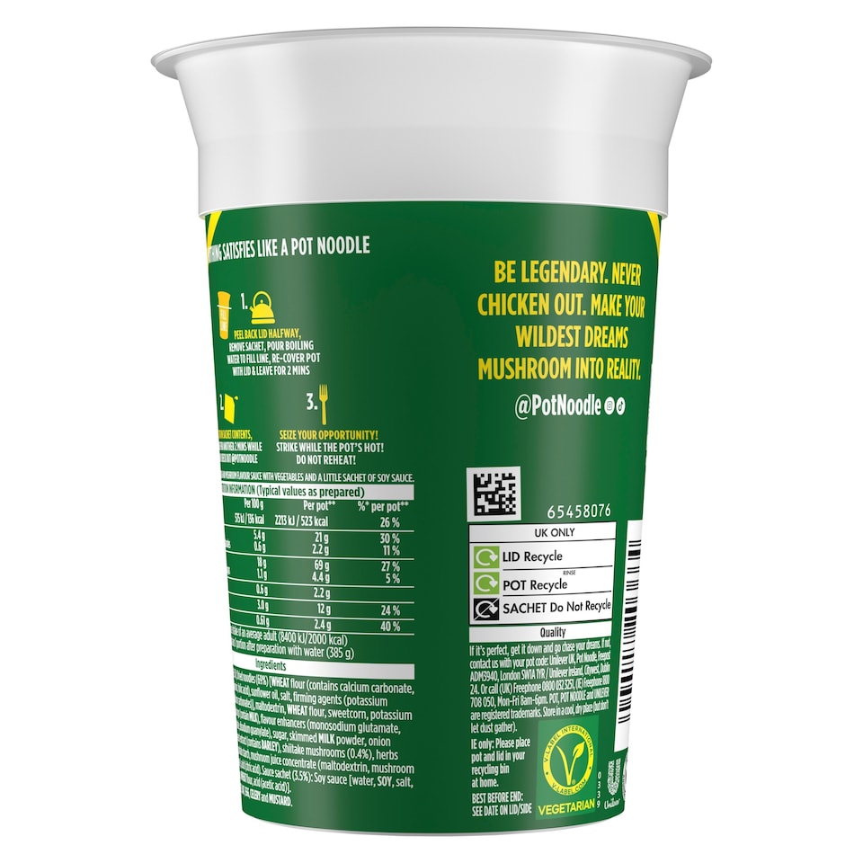 image 1 of Pot Noodle Chicken & Mushroom Instant Noodles King Pot 114g