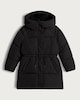 image 5 of F&F Girls Hooded Shower Resistant Puffer Coat in Black