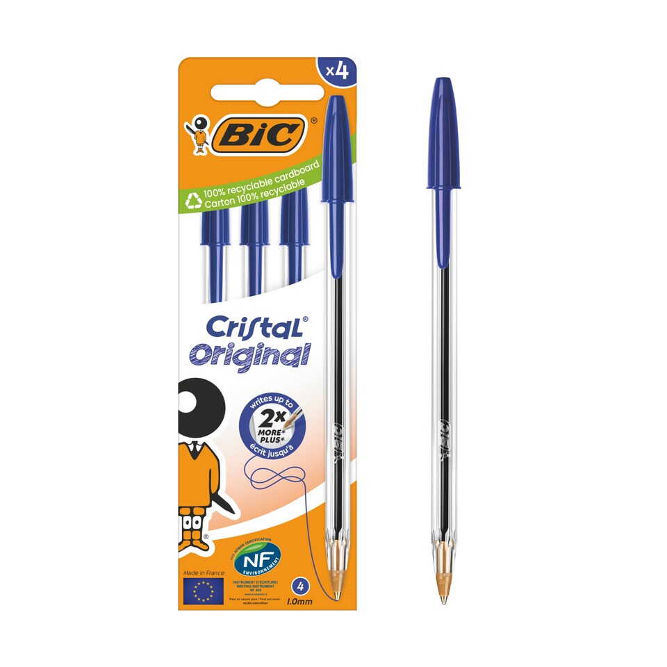 image 1 of Bic Cristal 4 Pouch Ballpen Blue
