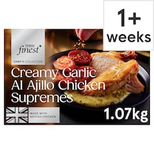 Tesco Finest Chef's Collection Creamy Garlic Al Ajillo Chicken Supremes 1.07kg