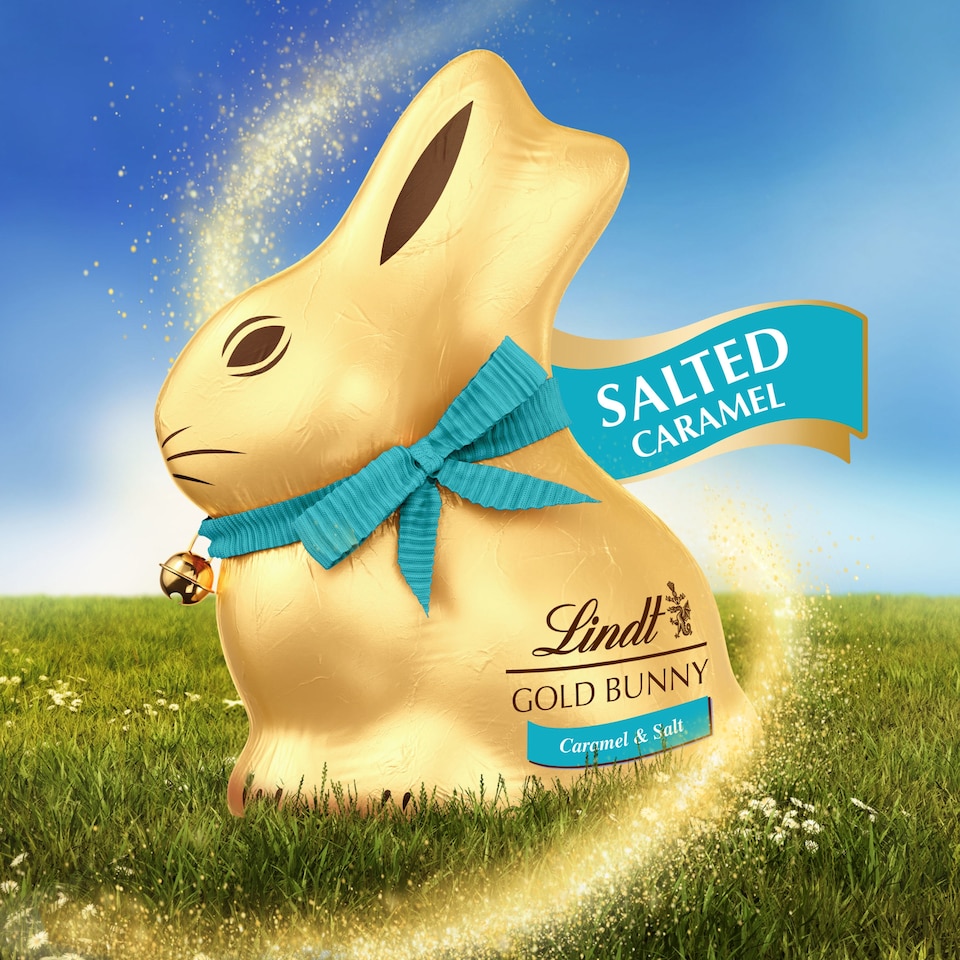image 1 of Lindt Gold Bunny Salted Caramel Milk Chocolate 100G