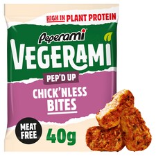 Peperami Vegerami Pep'd Up Chick' Nless Bites 40G