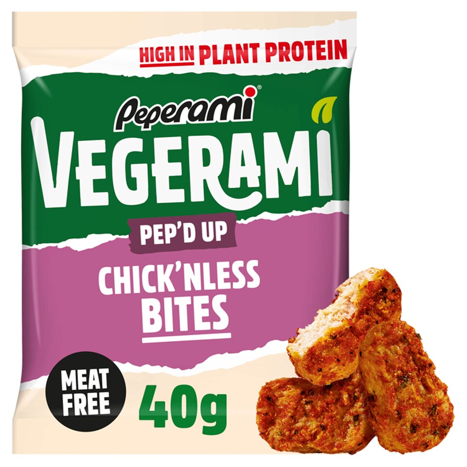 Peperami Vegerami Pep'd Up Chick' Nless Bites 40G