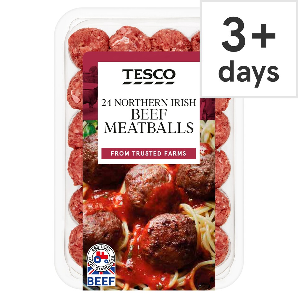 Tesco Beef Meatballs 672G