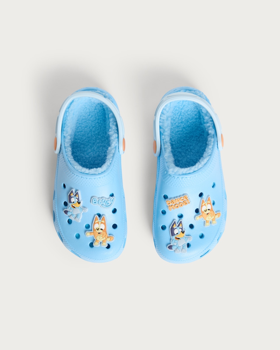image 1 of Bluey Faux Shearling Lined Clogs in Multi