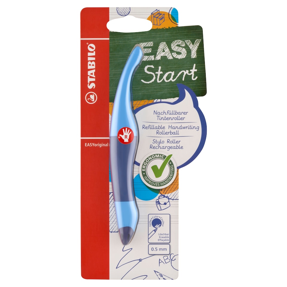 Stabilo EASYOriginal R ergonomicky tvarovaný roller modrý 0,5 mm