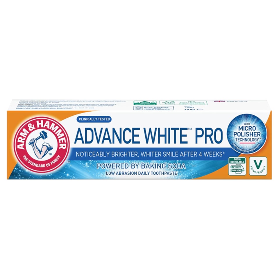 image 1 of Arm & Hammer Advanced White Pro Toothpaste 75Ml