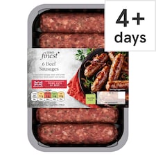 Tesco Finest 6 British Beef Sausages 340g