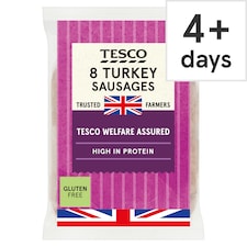 Tesco 8 Turkey Sausages 454G