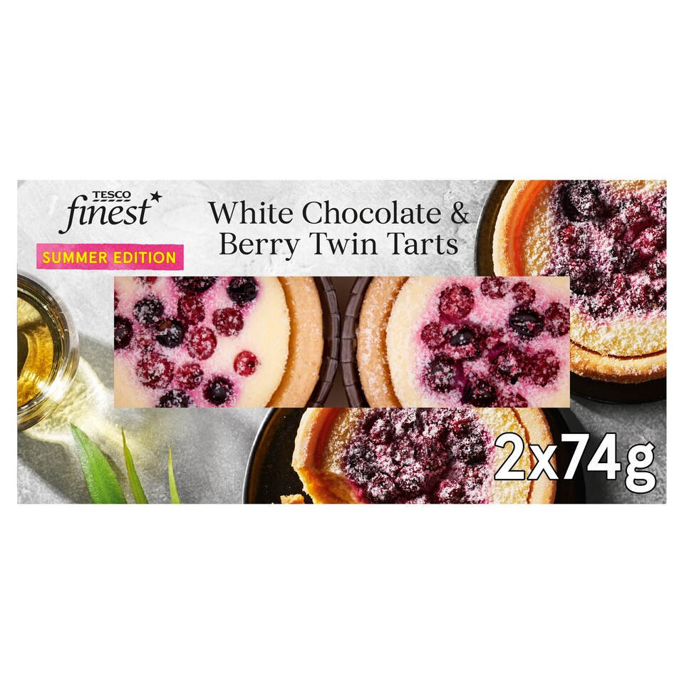 Tesco Finest White Chocolate & Berry Twin Tarts 148G