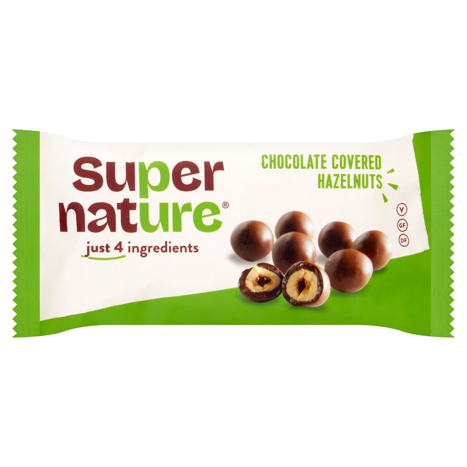 Organic Super Nature Chocolate Covered Hazelnuts 40G