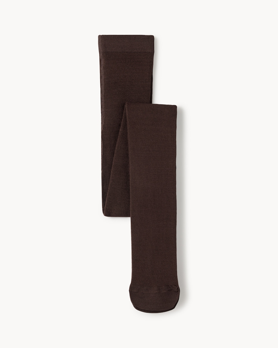 image 1 of F&F 100 Denier Knitted Tights in Chocolate