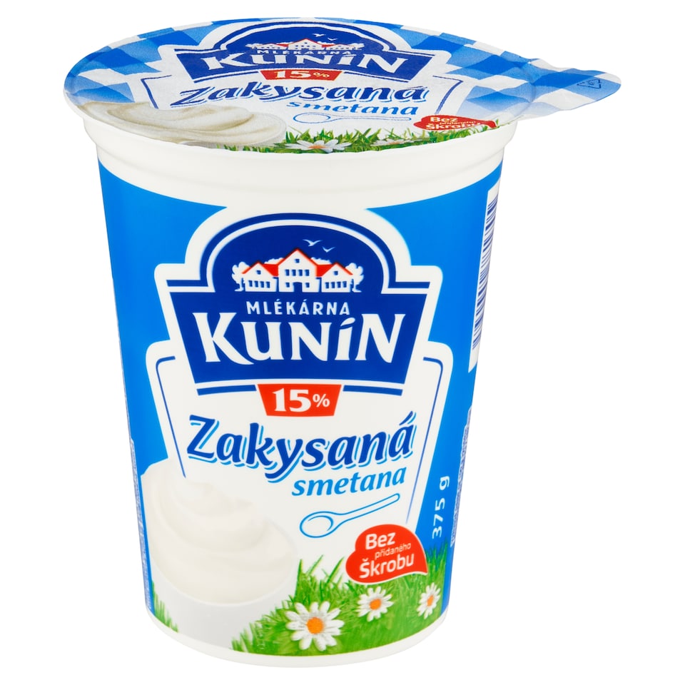 obrázok 1 z Mlékárna Kunín Kyslá smotana 15% 375 g