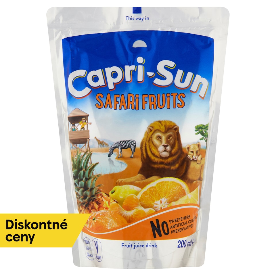 obrázok 1 z Capri-Sun Safari Fruits nesýtený nealkoholický ovocný nápoj 200 ml