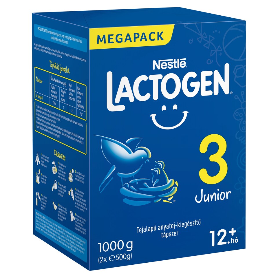 Lactogen 3 Junior Tejalapú anyatej-kiegészítő tápszer 12. hó+ 1000 g  1. kép