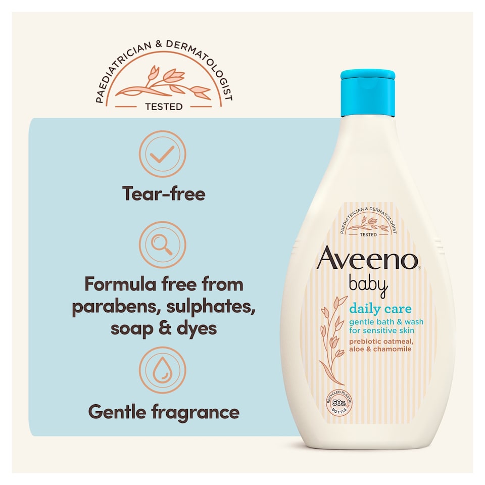 image 1 of Aveeno Baby Daily Care Gentle Bath & Wash For Sensitive Skin 400ml