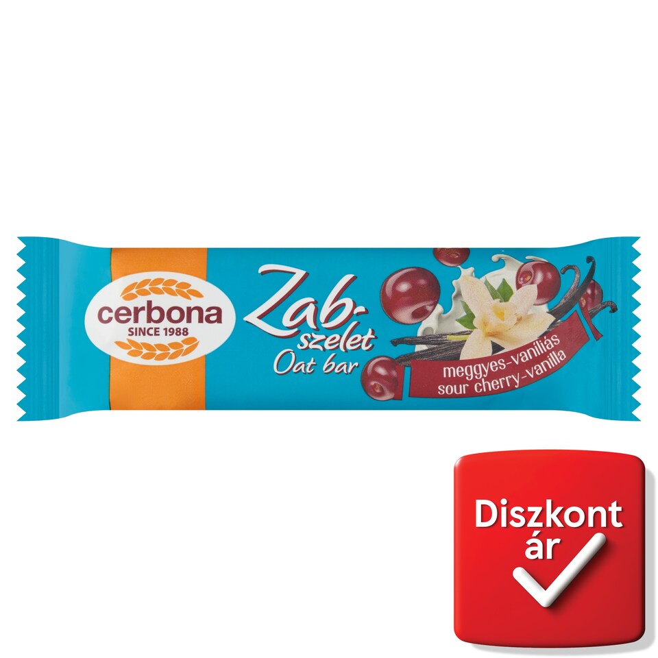 Cerbona meggyes-vaníliás zabszelet 40 g