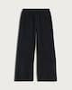 image 4 of F&F Pure Cotton Double Cloth Wide Leg Trousers in Black