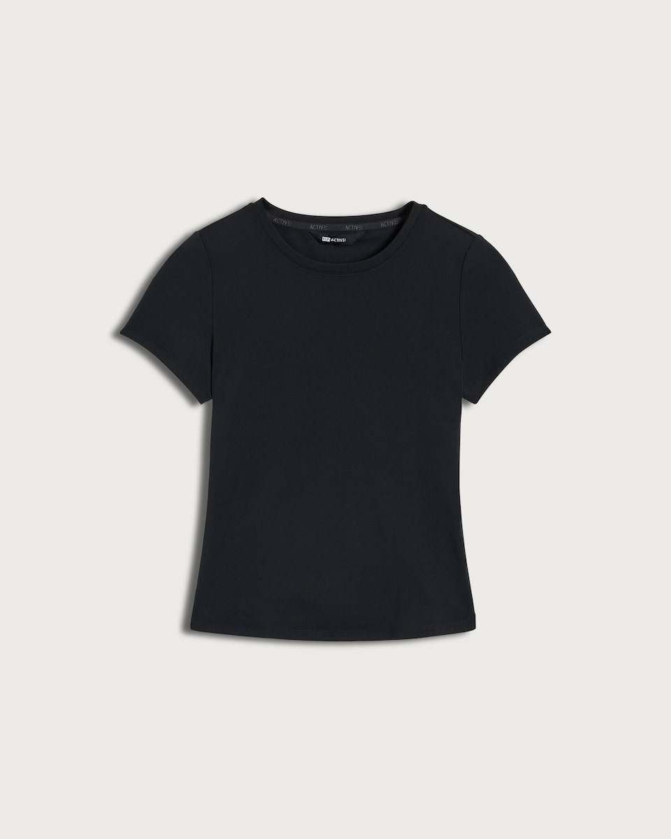 image 1 of F&F Active EVERYHOUR Short Sleeved T-Shirt in Black