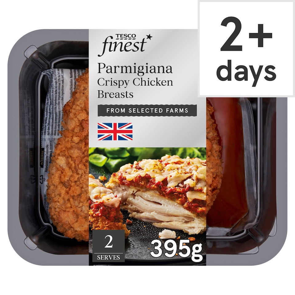 Tesco Finest Parmigiana Crispy Chicken Breasts 395g