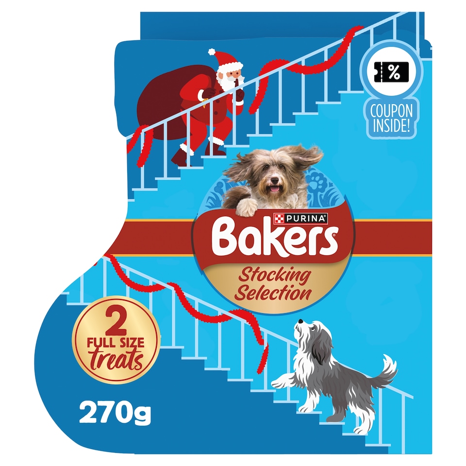 image 1 of BAKERS Dog Treats Christmas Selection Stocking 270g