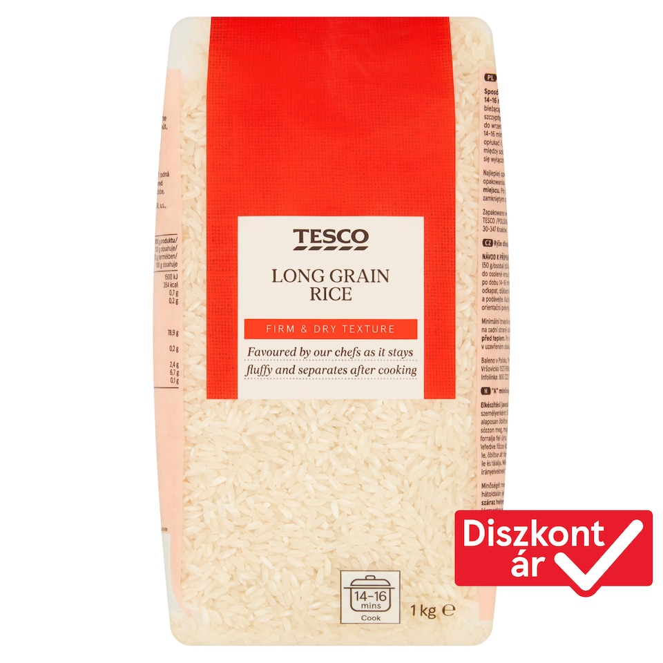 Tesco "A" minőségű, hosszú szemű rizs 1 kg