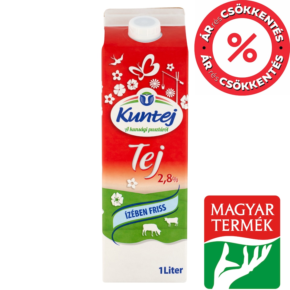 Kuntej ESL félzsíros tej 2,8% 1 l