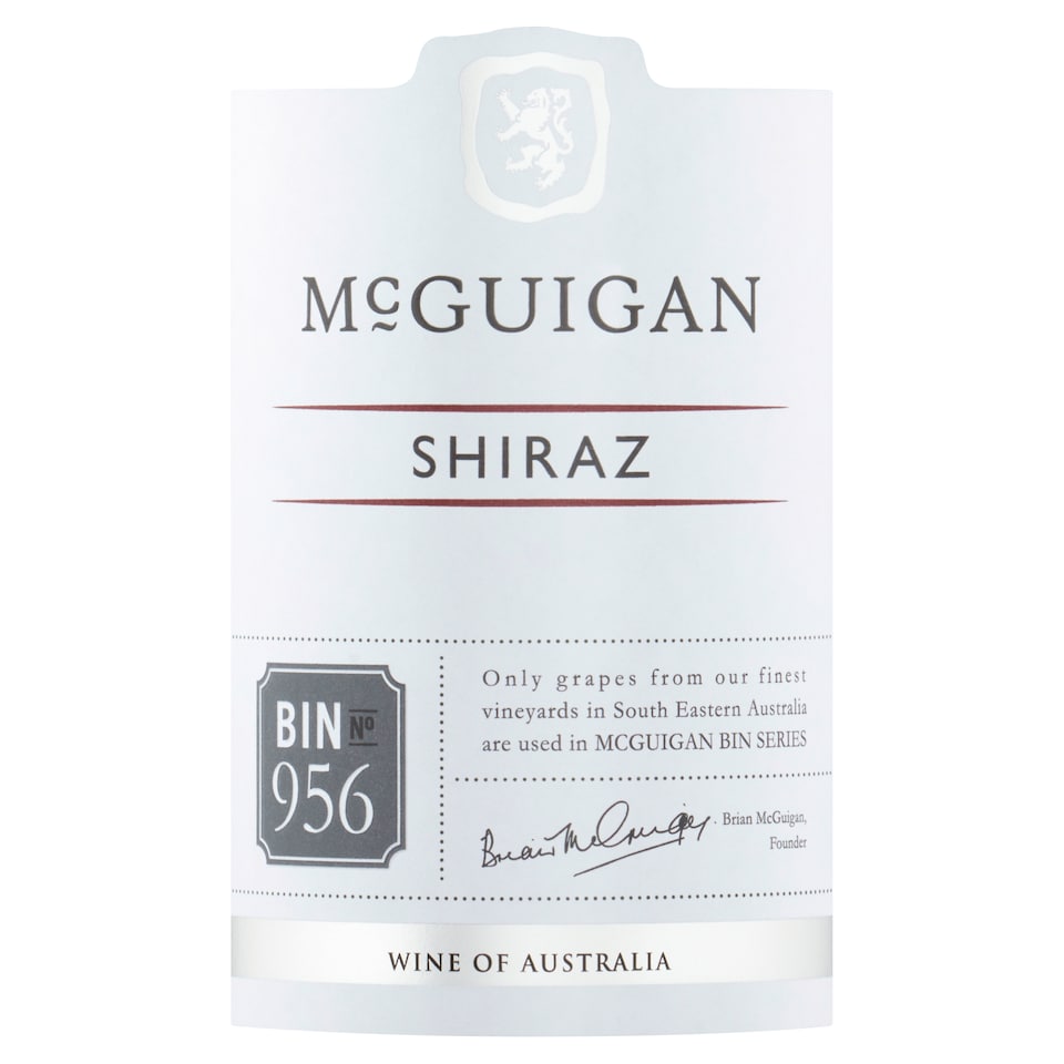 image 1 of Mcguigan Bin Shiraz 750Ml