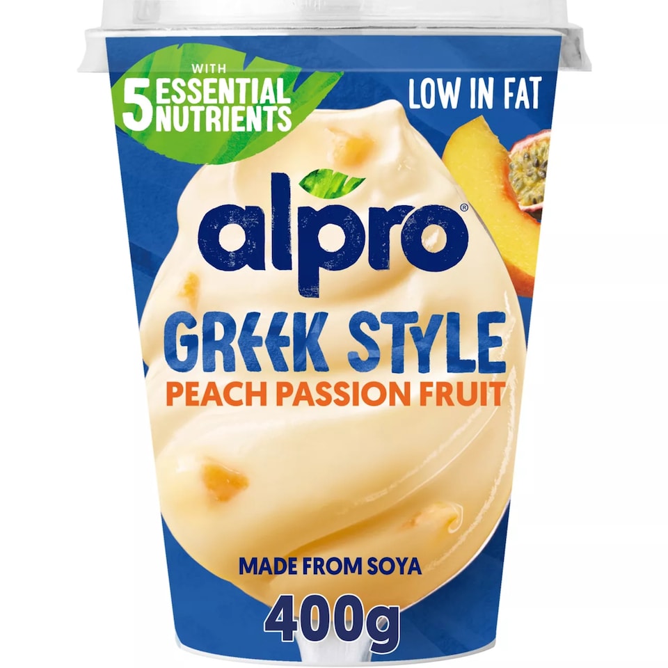 image 1 of Alpro Greek Style Peach Passionfruit Yoghurt 400g-