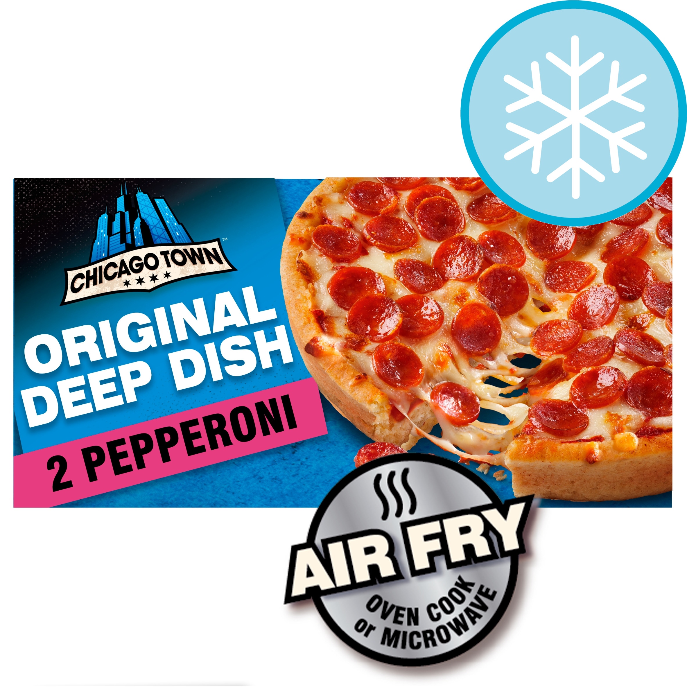 Chicago Town Deep Dish Pepperoni Pizzas 2 X 155G