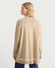 image 4 of F&F Patch Pocket Open Front Cardigan with Wool in Mink