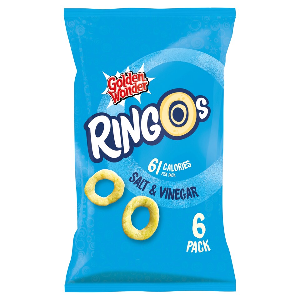 Golden Wonder Salt & Vinegar Ringos 6 Pack 75G