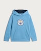 image 4 of Manchester City Logo Cotton Rich Hoodie in Blue