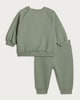 image 2 of F&F Baby 2-Piece Cotton Rich Farm Club Sweatshirt and Joggers Set in Green