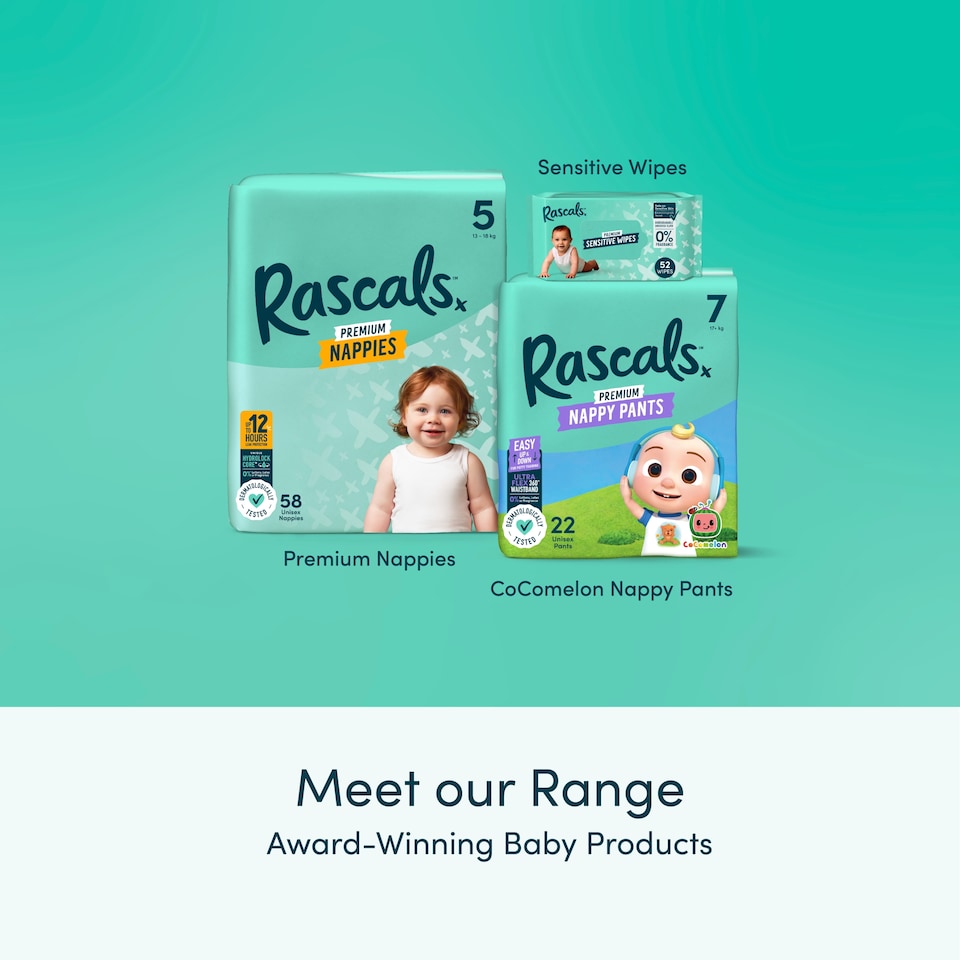 image 1 of Rascals Premium Sensitive Wipes, Biodegradable | 12 x 52 (624) Baby Wipes