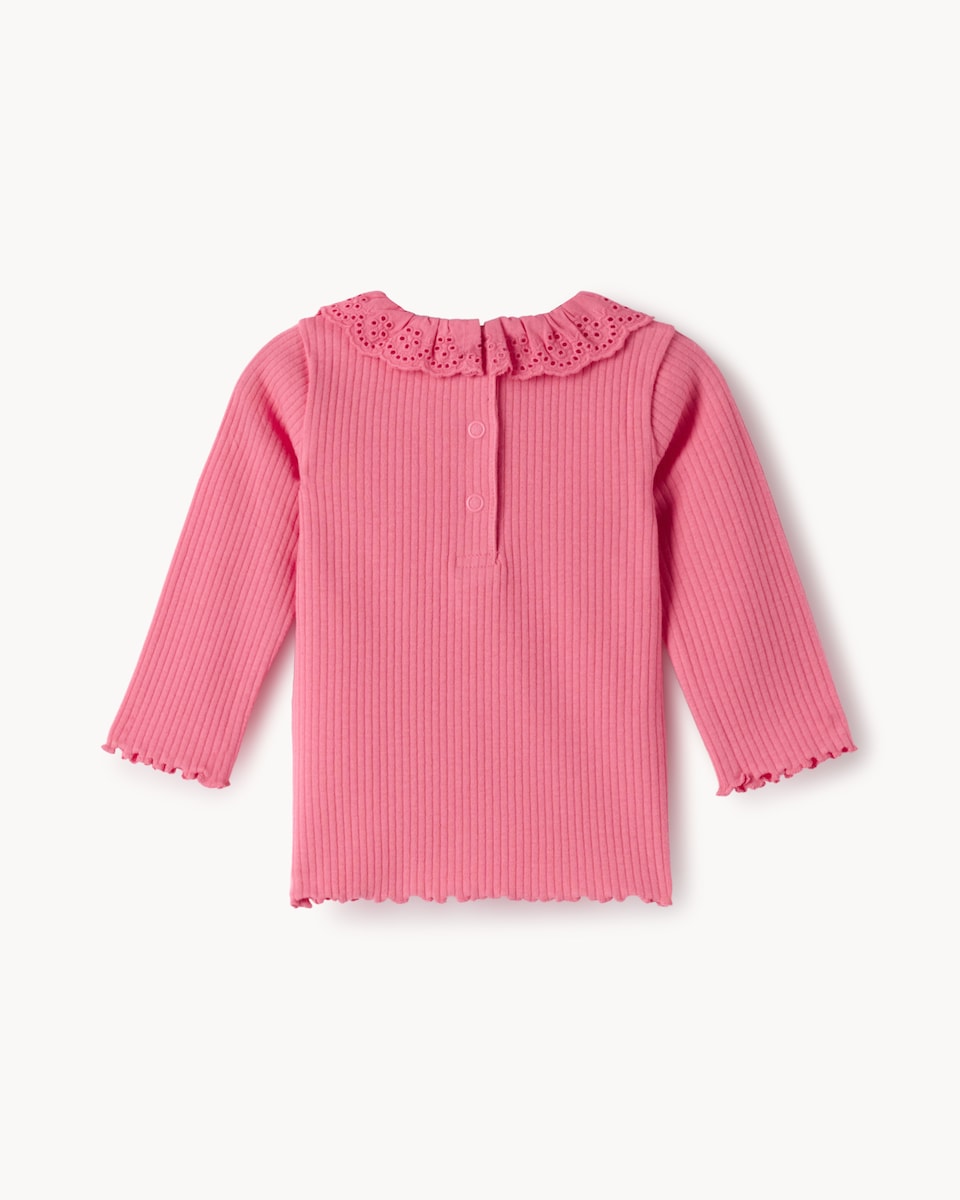 image 1 of F&F Baby Cotton Rich Printed Tops in Berry