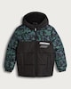 image 4 of Minecraft Creeper Print Puffer Jacket in Black