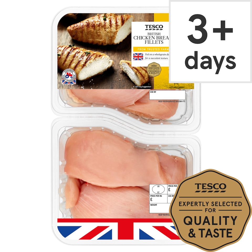 Tesco British Chicken Breast Fillets 950G