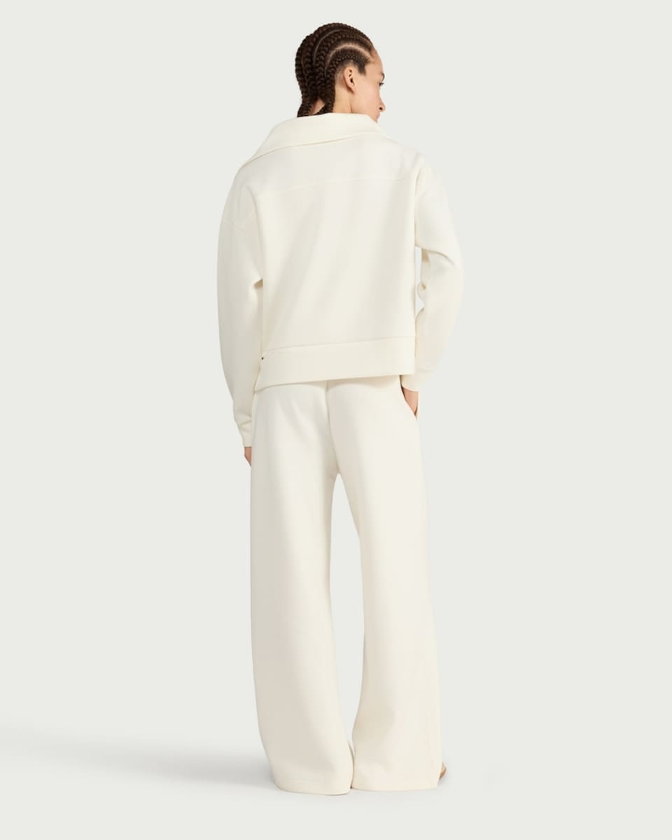 image 1 of F&F Active AFTERCLASS Wide Leg Co-ord Joggers in Cream
