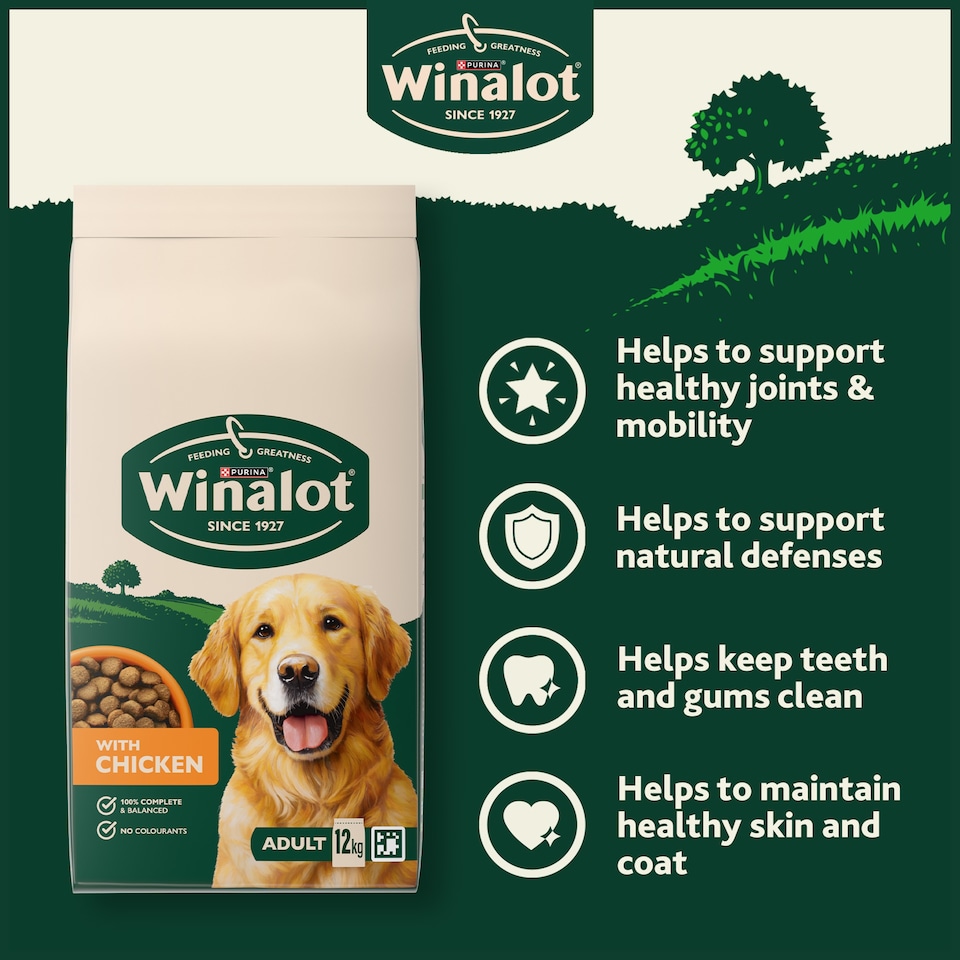 image 1 of WINALOT Chicken Dry Dog Food 12kg