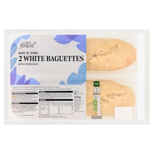 Tesco Finest Part Baked White Baguettes with Sourdough 2 Pack 250g