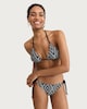 image 1 of F&F Geometric Print Triangle Bikini Top in Multi Black