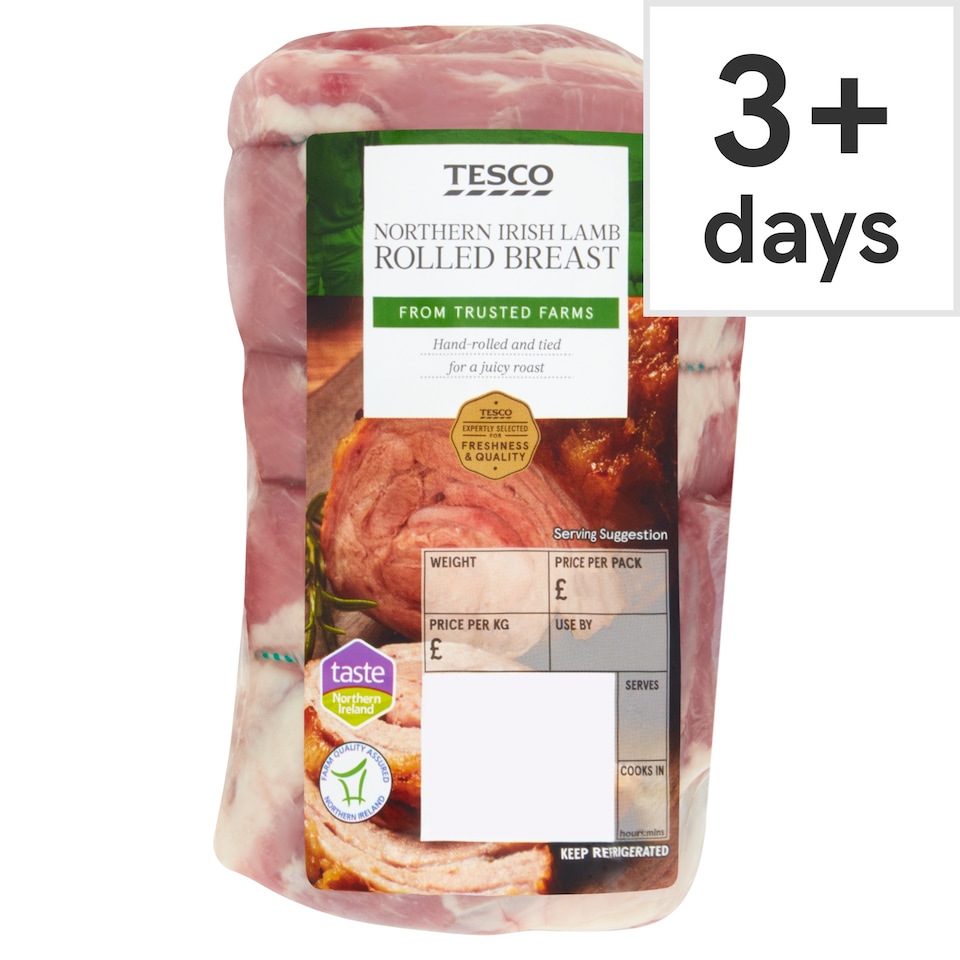 Tesco Northern Irish Lamb Rolled Breast 500g - 1.5Kg